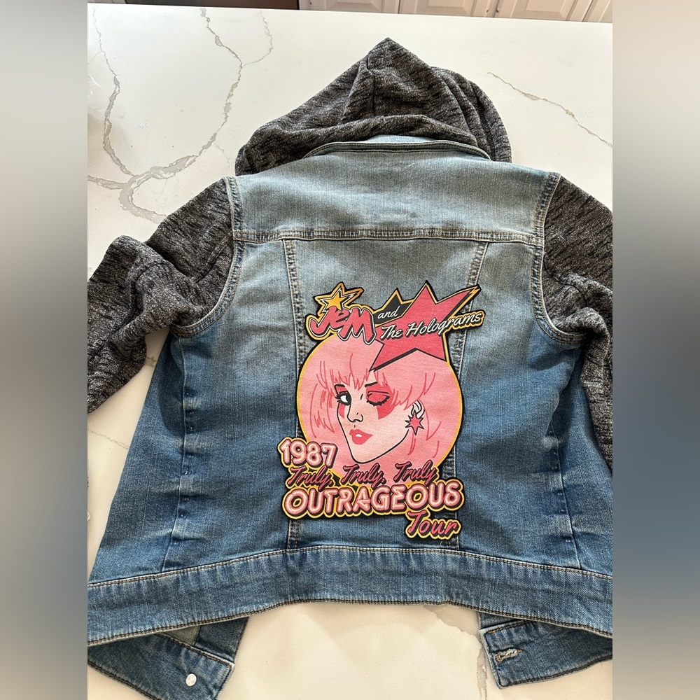 Custom Jem and the Holograms denim jacket.
